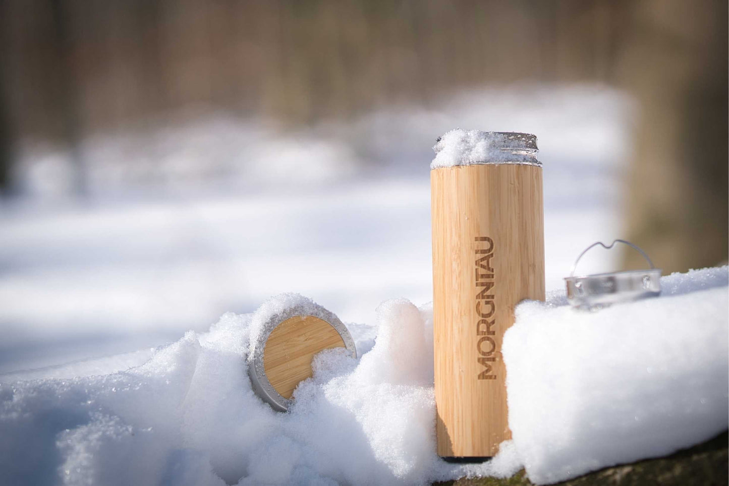 Bamboo thermos bottle