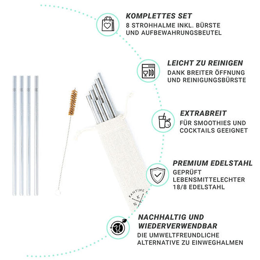 Stainless steel straws