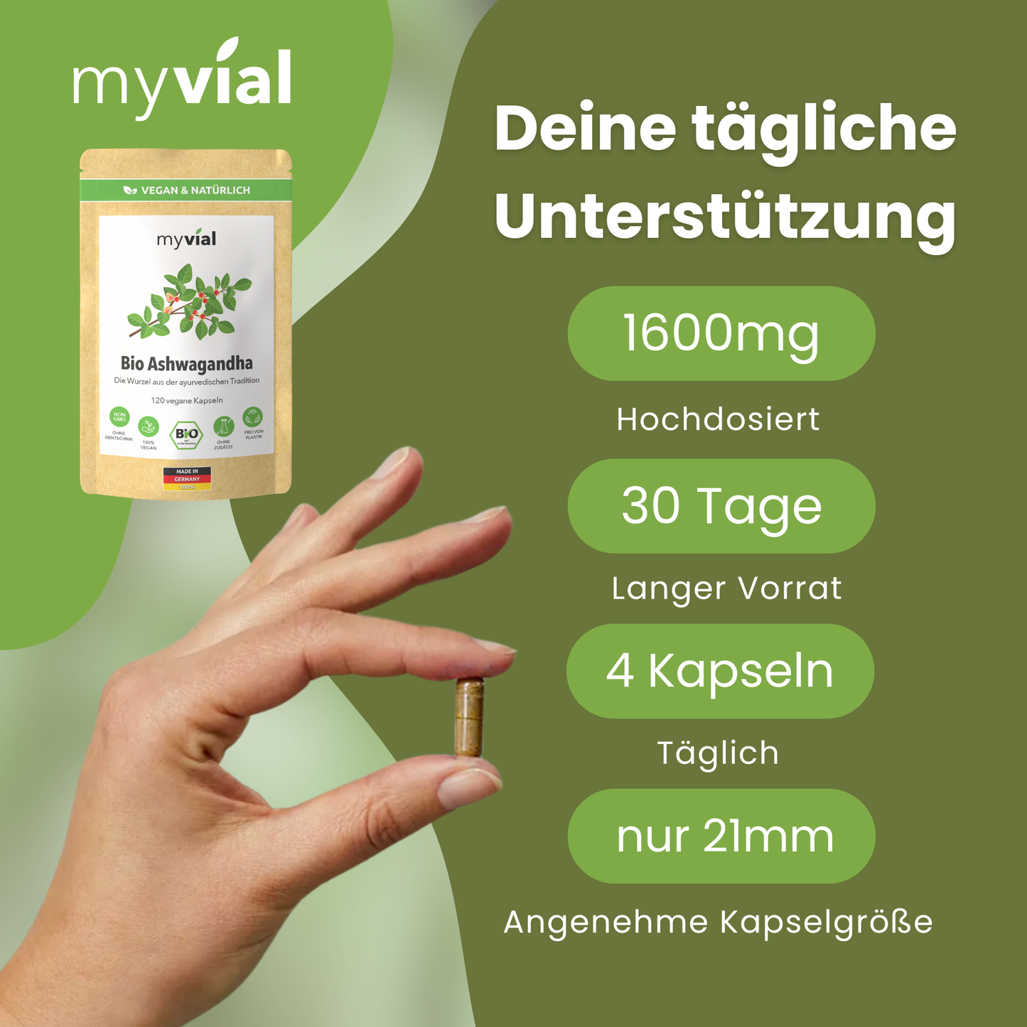 Capsule di Ashwagandha biologica