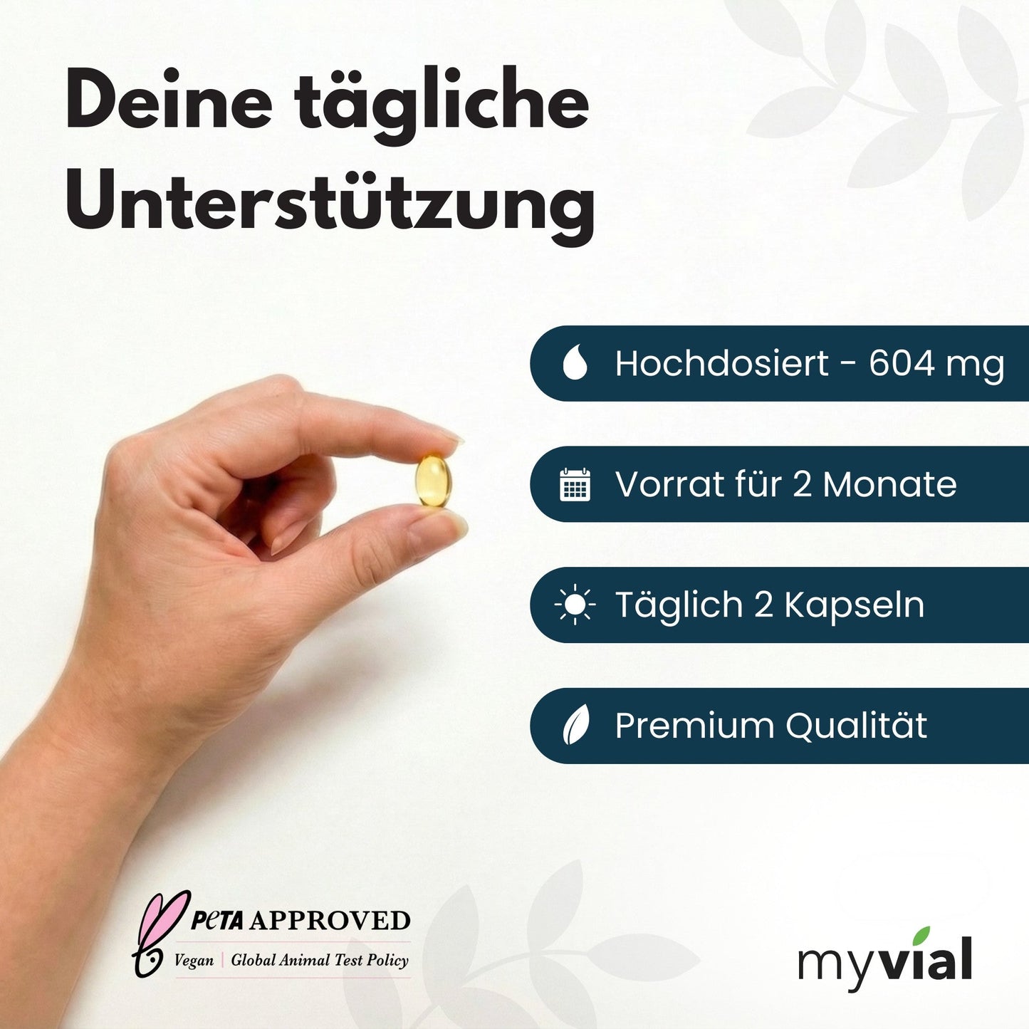 Omega 3 capsules made from algae oil - Vegan