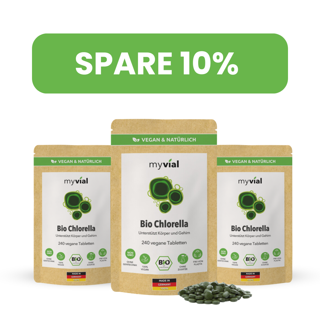 Compresse di clorella organica in pellet