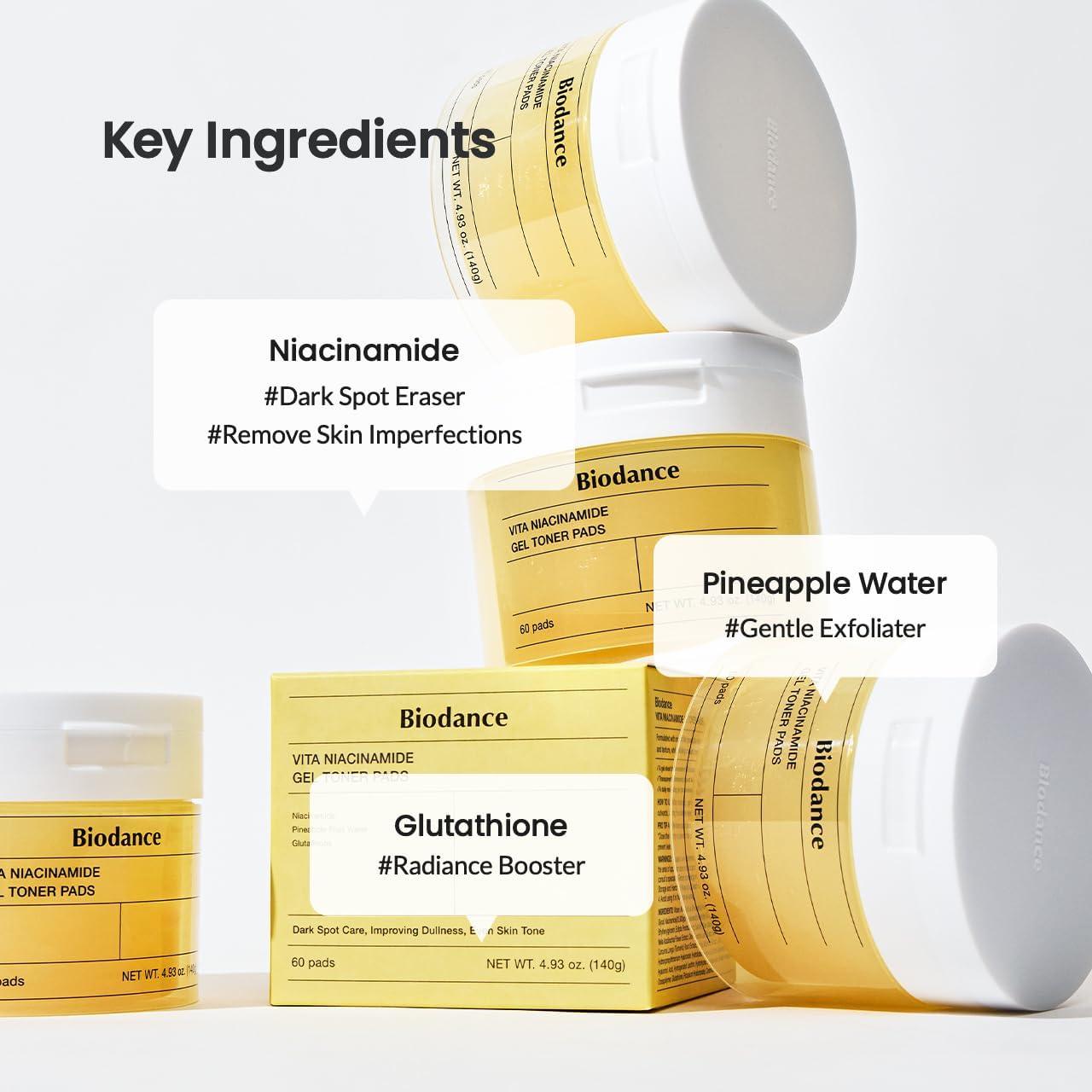 Biodance Vita Niacinamide Gel Toner Pads (60ea)