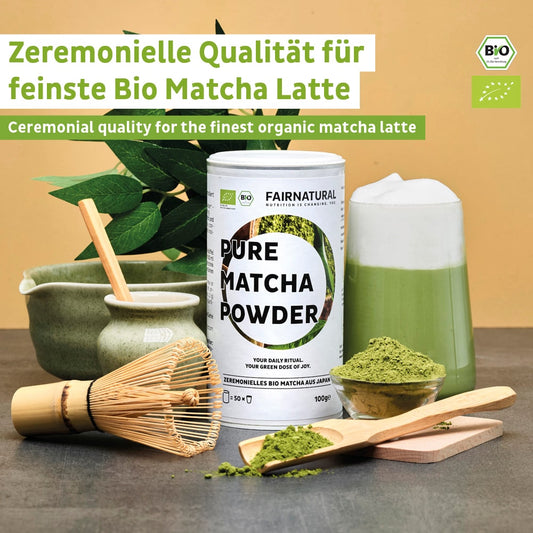 Polvere di matcha biologica cerimoniale dal Giappone