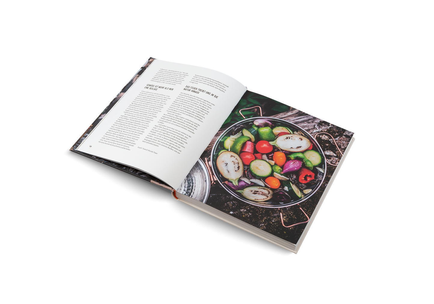 Vegetables cooked over a fire