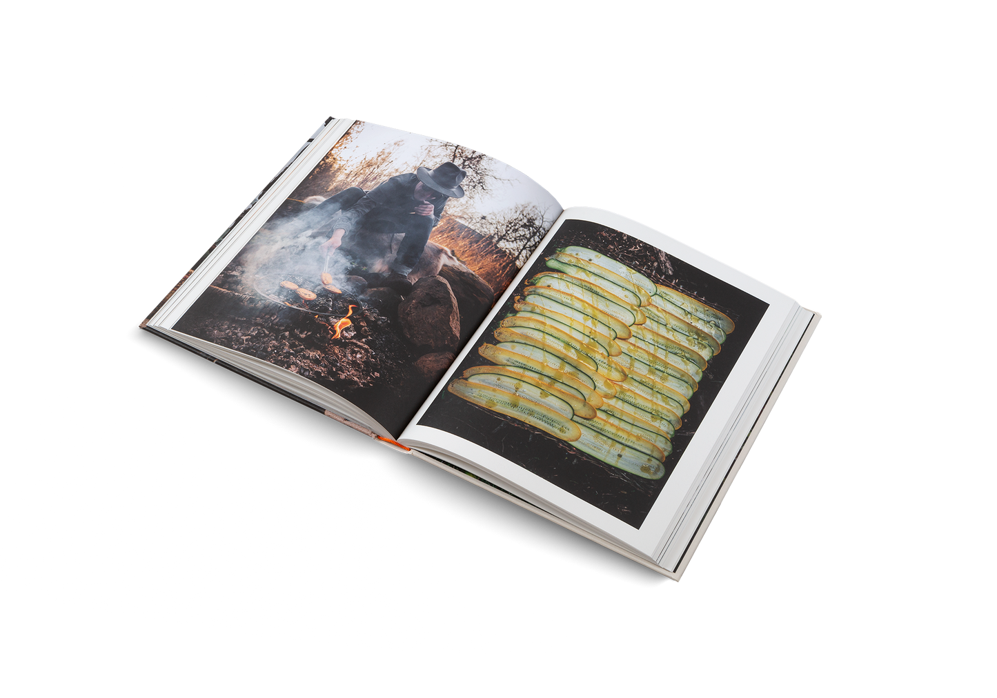 Vegetables cooked over a fire