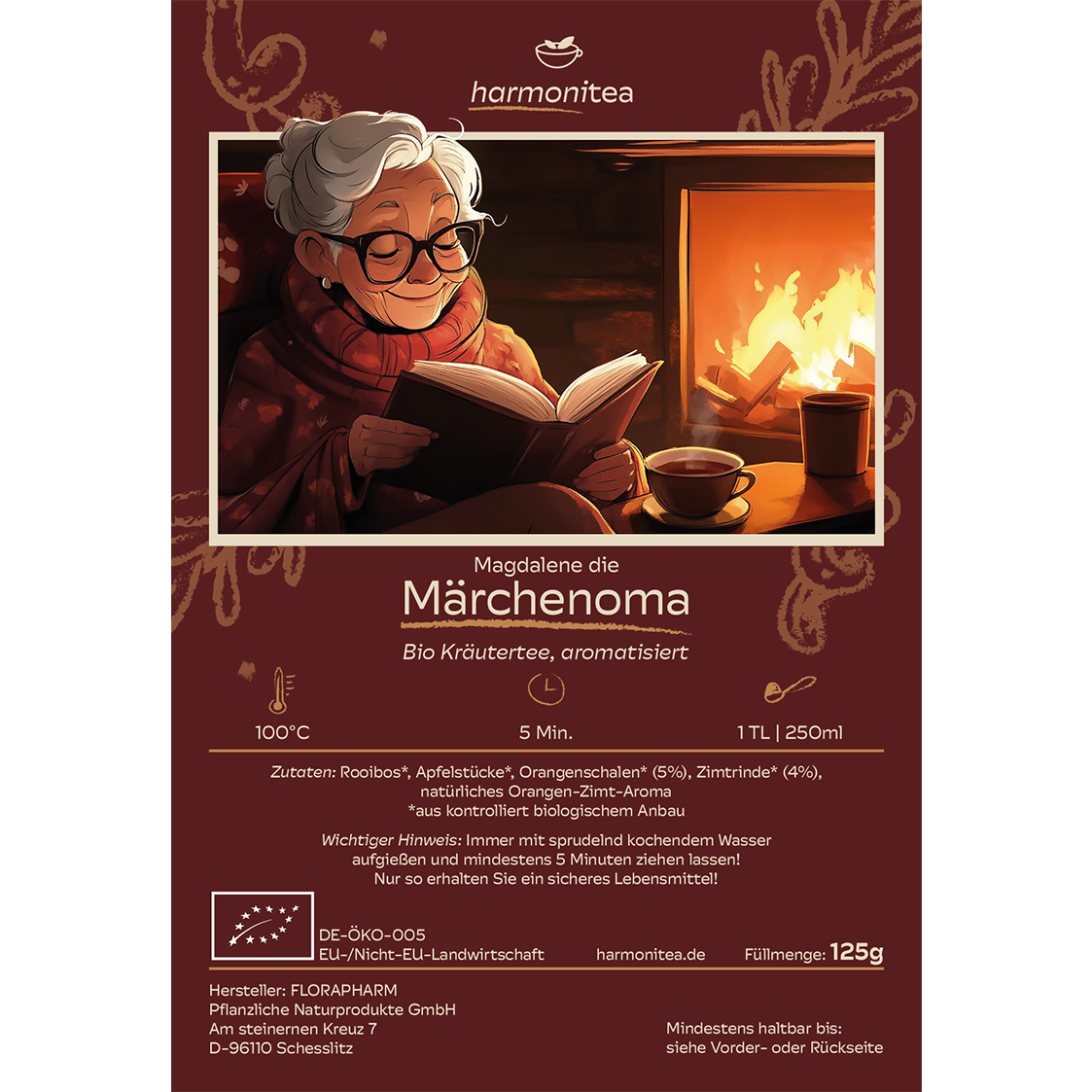 Magdalene die Märchenoma, Bio-Rooibos mit Orange-Zimt