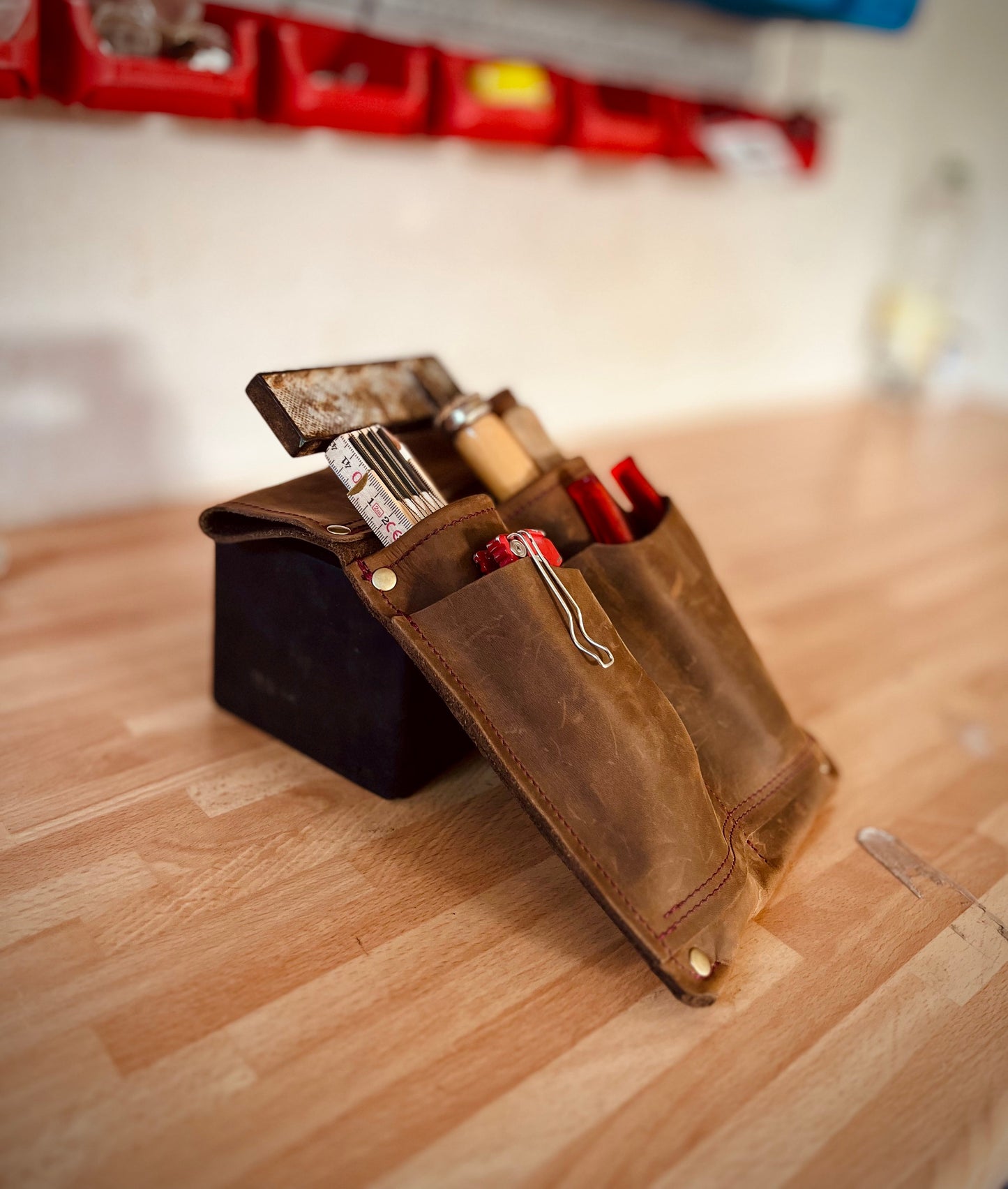 Werkzeuggürtel Set rechts – Arbeitsgürtel aus Leder mit Allround-Modul