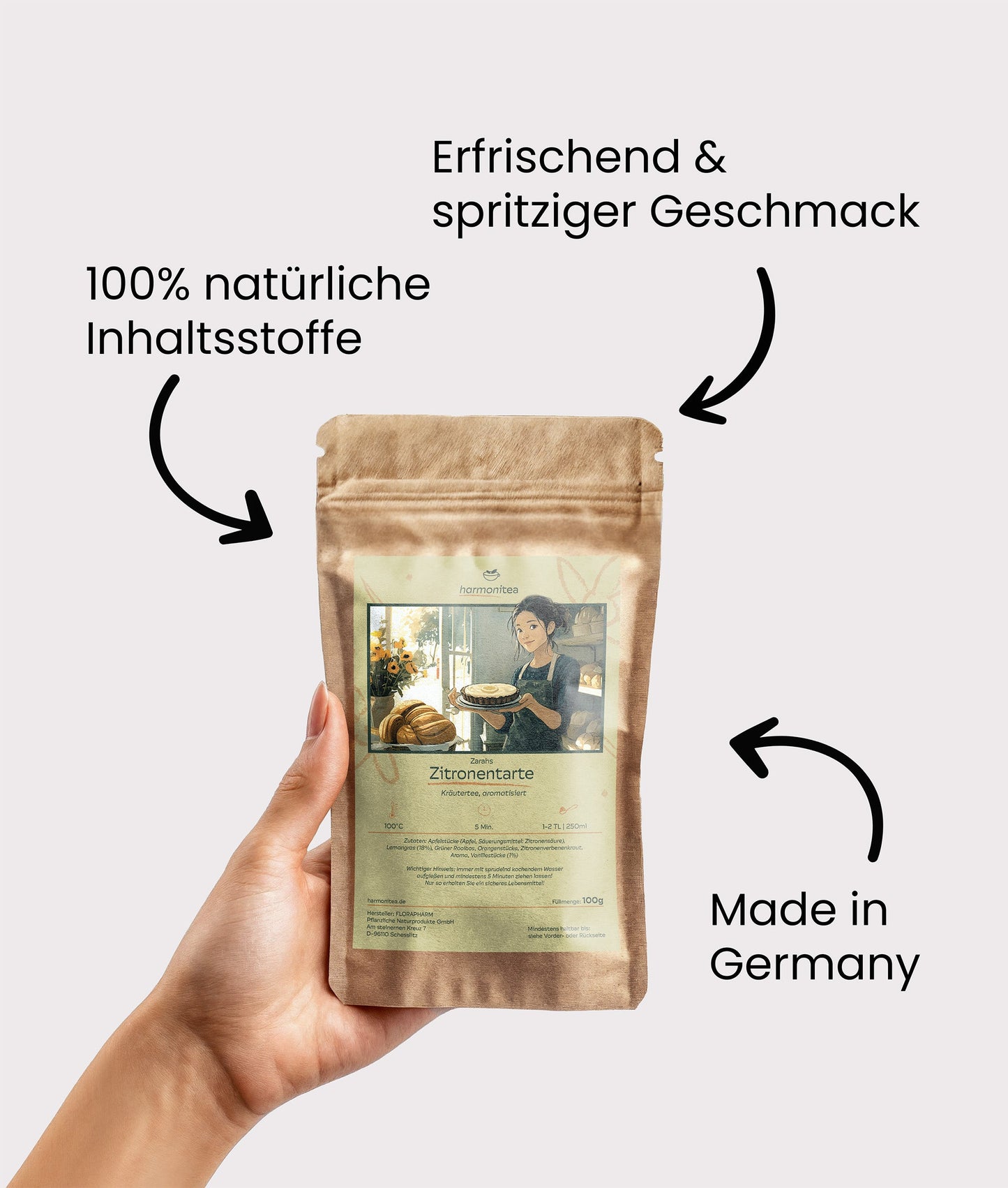 Crostata al limone di Zarah, tè alla vaniglia e citronella