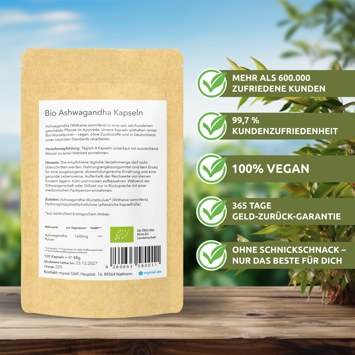 Capsule di Ashwagandha biologica