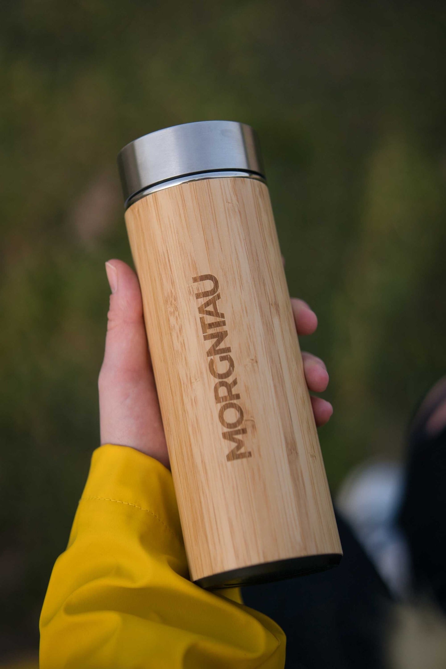 Bamboo thermos bottle