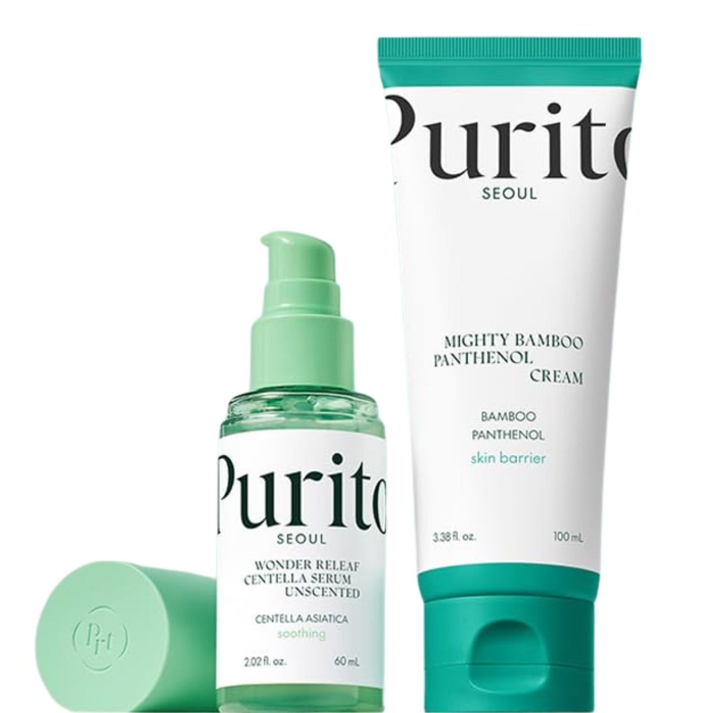 Purito Seoul Glow Duo – Centella Serum 60 ml &amp; Mighty Bamboo Panthenol Cream 100 ml