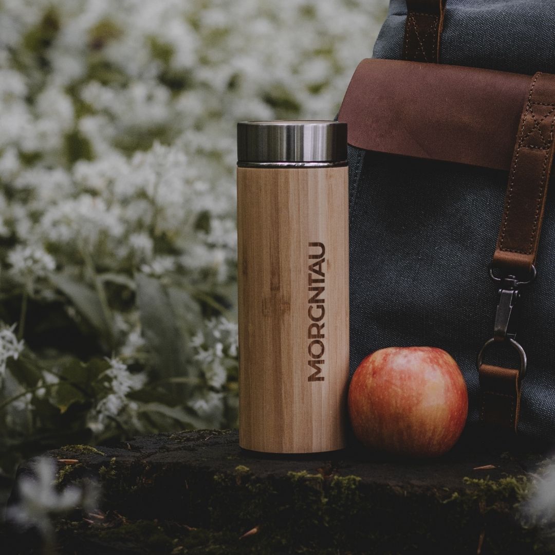 Bamboo thermos bottle
